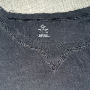 aerie Black Cropped Tee